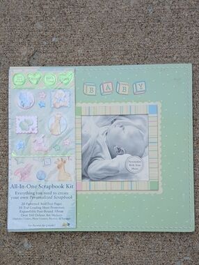 Vintage All-In-One Baby Scrapbook Album AS-IS